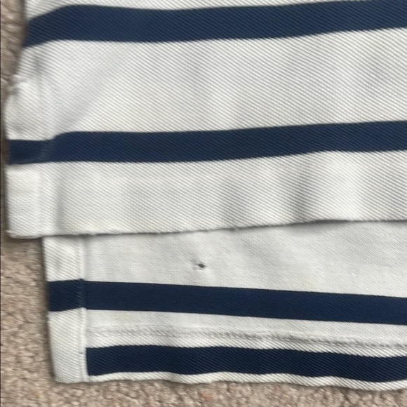 Polo Ralph Lauren White and Navy Striped Polo Shirt - Picture 5 of 9